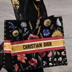 Dior Black Multicolor Floral Embroidered Book Tote Bag - Cruise 2021