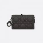 Dior Black Ultramatte Lady Dior Nano Pouch Bag