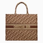 Dior Brown Oblique Canvas Book Tote Bag