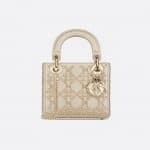 Dior Metallic Beaded Mini Lady Dior Bag