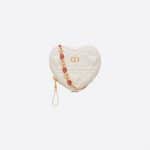 Dioramour White Caro Heart Pouch with Chain