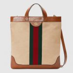 Gucci Beige Vintage Canvas Large Tote Bag