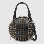 Gucci Black Spiked Basketball Shaped Mini Shoulder Bag