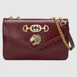 Gucci Burgundy Tiger Head Medium Shoulder Bag