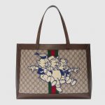 Gucci GG Supreme Three Little Pigs Ophidia GG Tote Bag