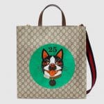 Gucci Green Bosco Patch GG Supreme Tote Bag