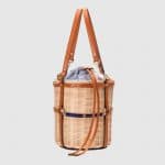 Gucci Natural Wicker Small Bucket Bag