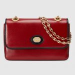 Gucci Red Leather Small Shoulder Bag.