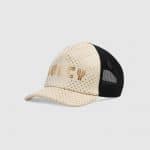 Gucci White Guccy Print Baseball Hat