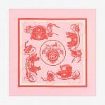 Hermes Ex-Libris Silk Twill Scarf 90