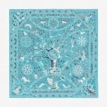 Hermes Peuple du Vent Bandana Silk Chiffon Shawl 140