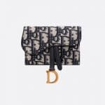 Dior Blue Saddle Dior Oblique Jacquard Nano Pouch Bag