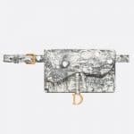 Dior Mini Latte Multicolor Saddle Jardin Naturel Printed Calfskin Belt Pouch