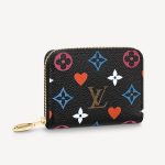 Louis Vuitton Black Game On Monogram Zippy Coin Purse