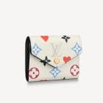 Louis Vuitton White Game On Monogram Canvas Zoé Wallet