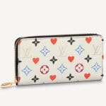 Louis Vuitton White Game On Monogram Zippy Wallet