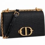 Dior Black Perforated 30 Montaigne Bag