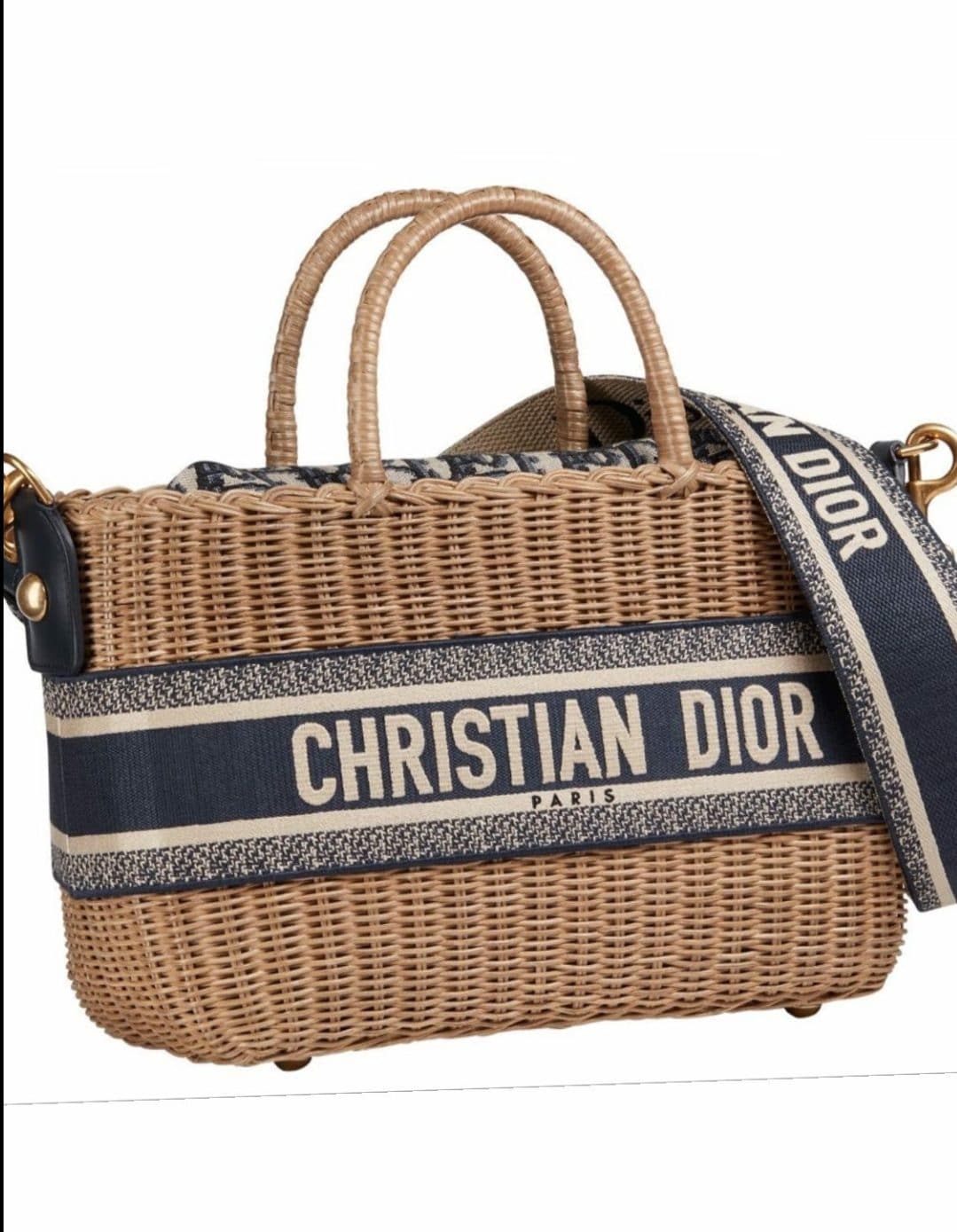 Dior Woven Basket Tote Cruise 2021