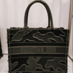 Dior Dark Green Velvet Book Tote - Fall 2020